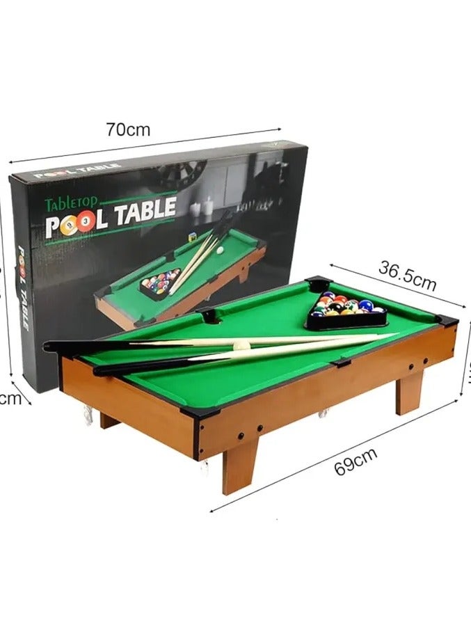 Generic Mini Pool Table Wooden Tabletop Billiard Game Set With Chew Sticks Balls And Accessories For Home Office And Kids Entertainment  - Image 4