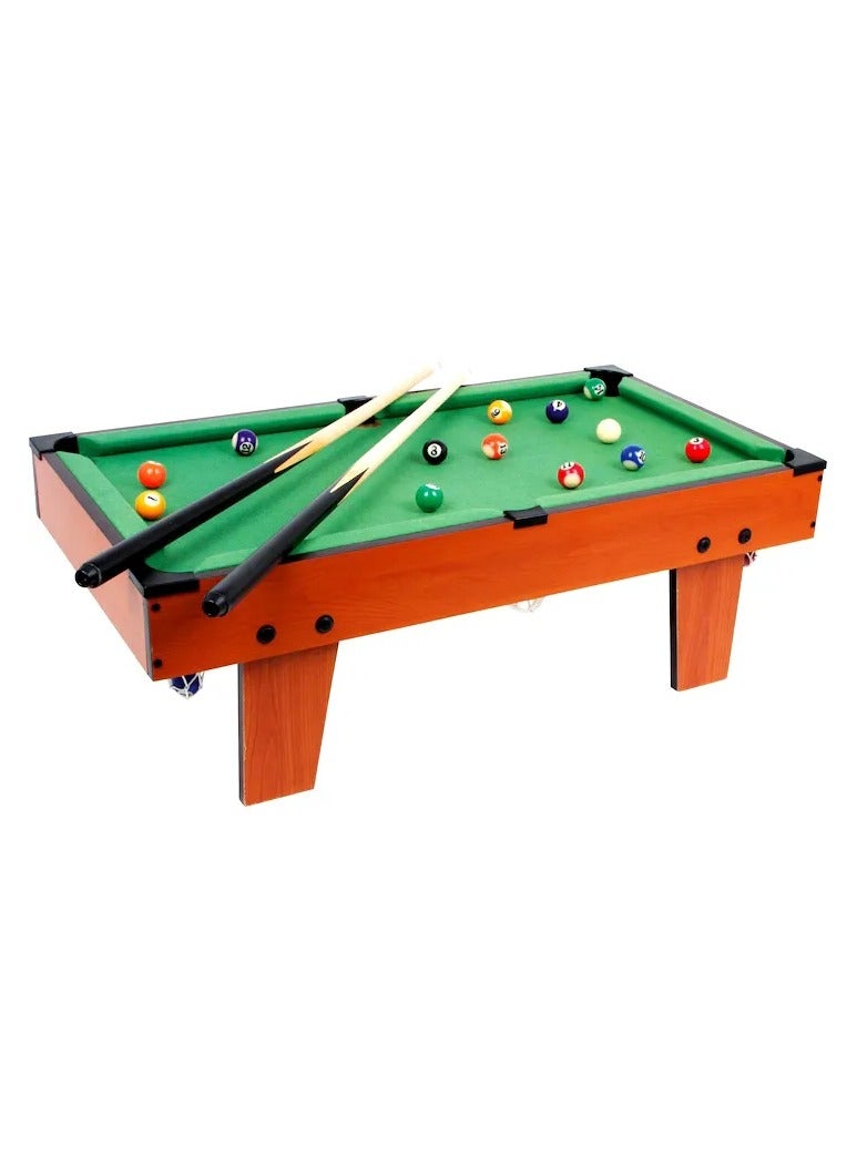 Generic Mini Pool Table Wooden Tabletop Billiard Game Set With Chew Sticks Balls And Accessories For Home Office And Kids Entertainment  - Image 1