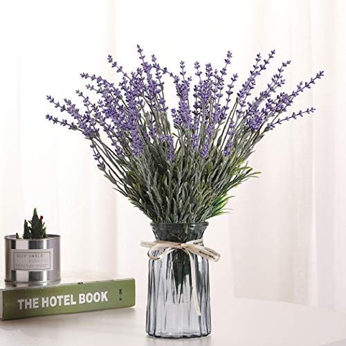 Flojery Artificial Lavender Flowers with Silk Flocked Fake Lavender Plant for Wedding Home Table Centerpiece Decor-Pack of 4 - Image 3