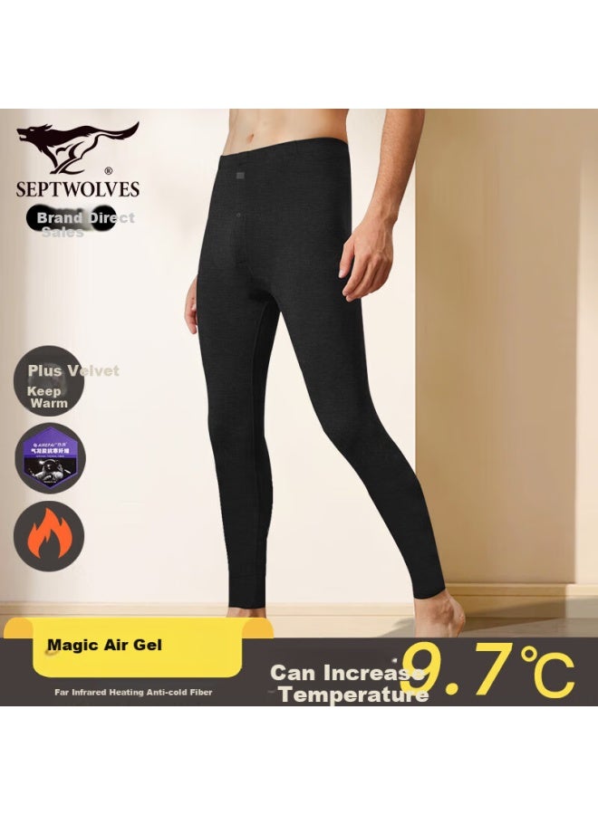 Septwolves Far Infrared Heating Thermal Pants Men's Plus Velvet Autumn Pants Temperature Rise 9.7°c Cold-resistant Cotton Pants - Image 1