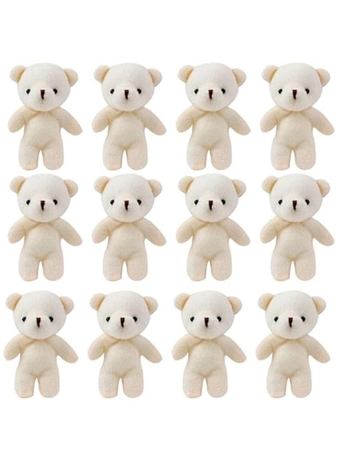 Bukela Teddies Bears Pendant, Mini Plush Bear Toy Small Plush Doll Bears Stuffed Animal Toys for Keychain Craft DIY Accessory Birthday Gifts Party Favors Supplies (12Pcs) - Image 1