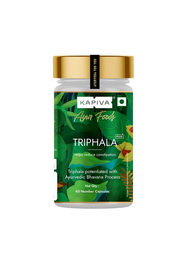 Kapiva Triphala Capsules | Supports Bowel Wellness & Healthy Gut | Relieves Constipation & Improves Digestion | 100% Ayurvedic | 60 Caps, Each 500 mg - Image 1