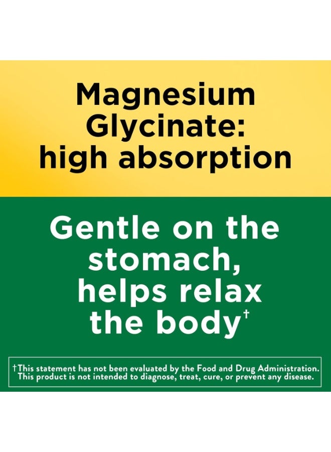 Nature Made Magnesium Glycinate 200 mg per Serving, Dietary Supplement for Muscle, Heart, Nerve and Bone Support - 60 Capsules (30 Day Supply) - Image 2