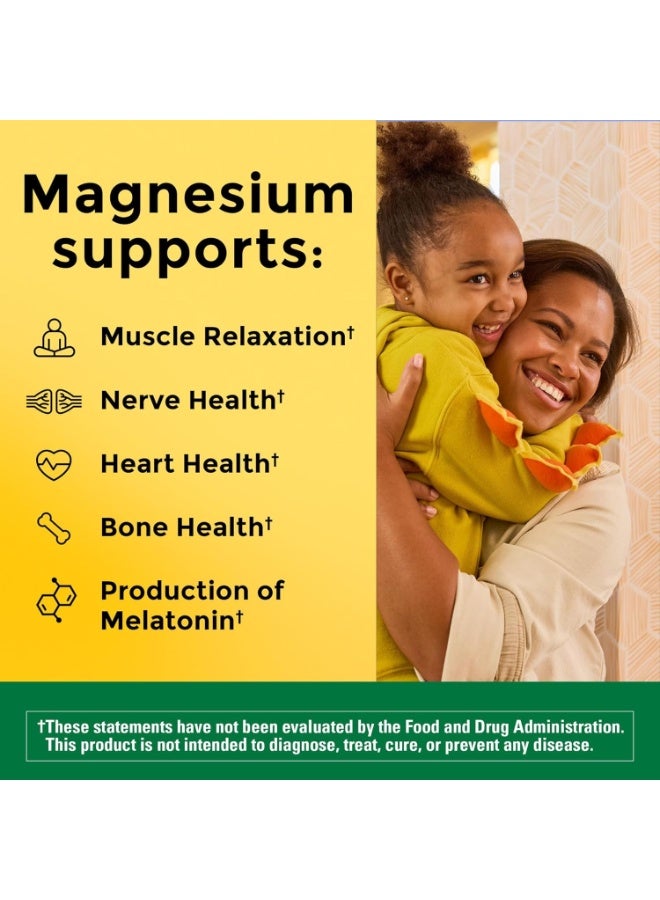 Nature Made Magnesium Glycinate 200 mg per Serving, Dietary Supplement for Muscle, Heart, Nerve and Bone Support - 60 Capsules (30 Day Supply) - Image 3
