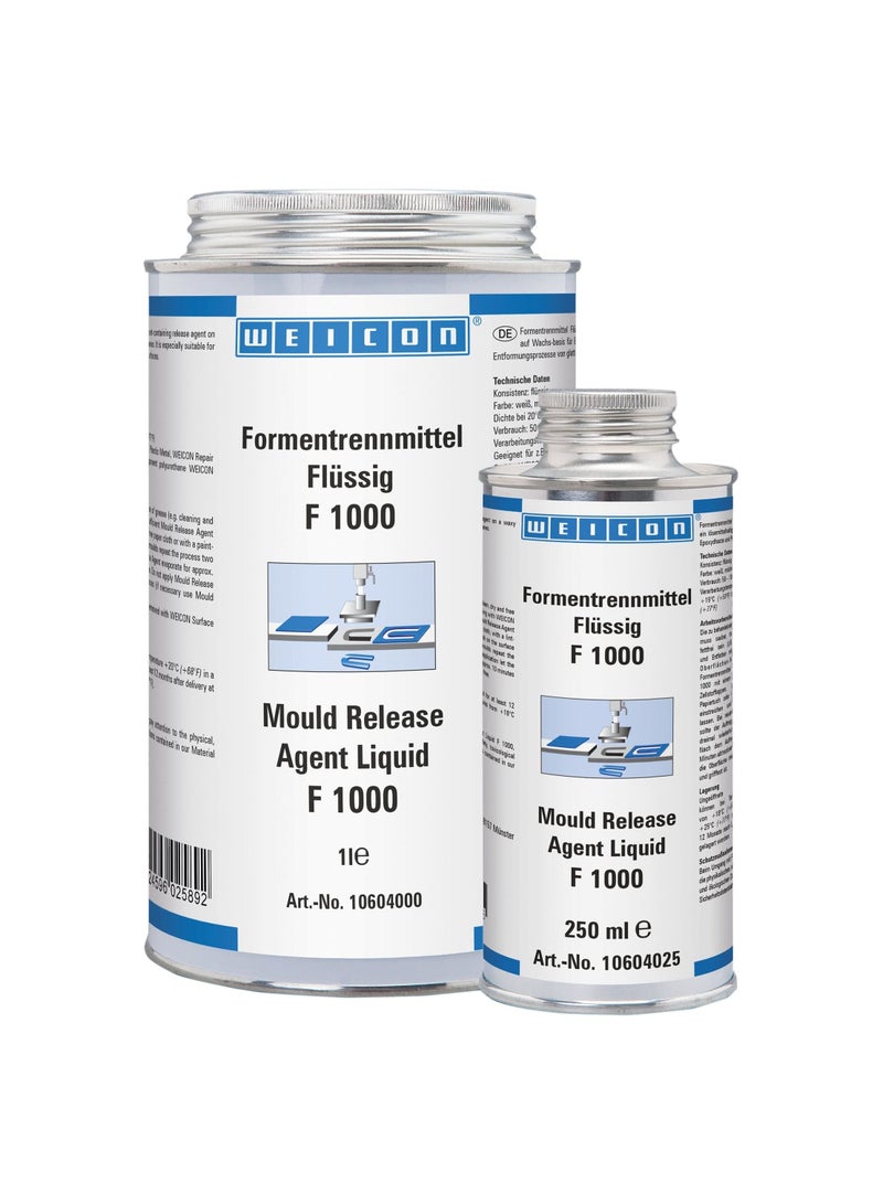 Weicon Mould Release Agent Liquid F 1000 | 250 ml | For Smooth Surfaces and Materials | White, milky - Image 2