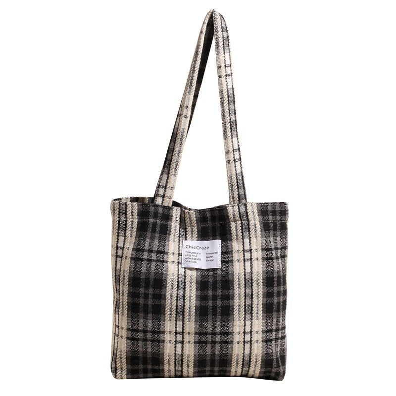 2024 Woolen Bag Women'S Large Capacity New Casual Shoulder Cloth Bag Portable Commuter Tote Bag - Image 1