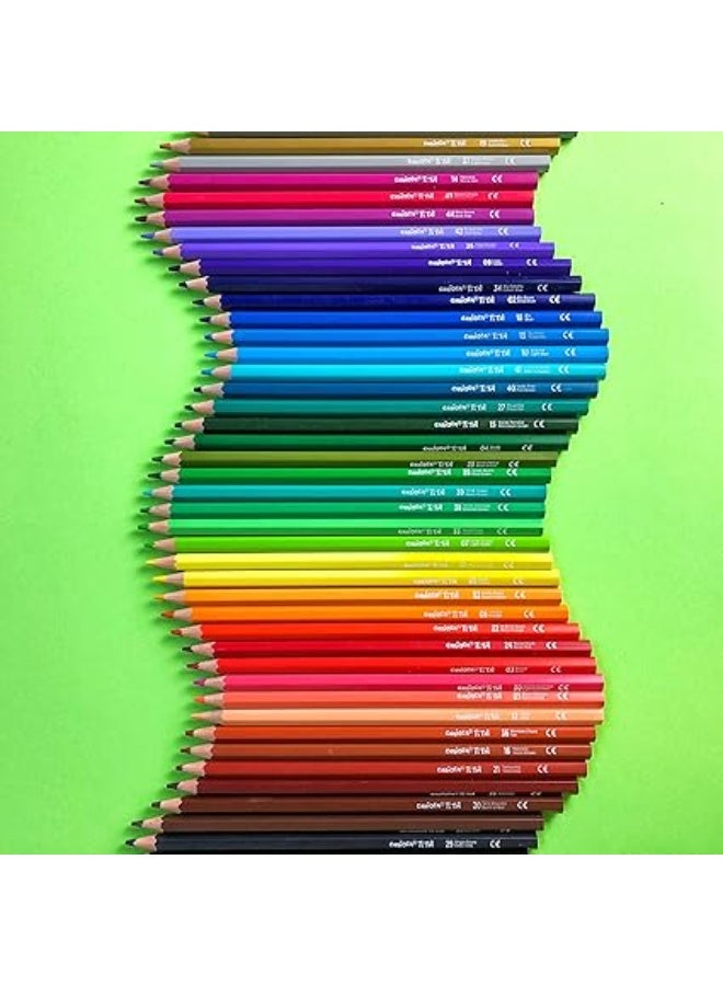 كاريوكا أقلام تلوين جامبو للأطفال من كاريوكا - حبر فائق الغسل، برأس مدبب، رأس عريض، أسطوانة مثمنة كبيرة، خالية من الغلوتين، صنع في إيطاليا (علبة من 50 قلم رصاص) - Image 2