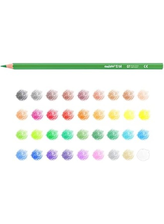 كاريوكا أقلام تلوين جامبو للأطفال من كاريوكا - حبر فائق الغسل، برأس مدبب، رأس عريض، أسطوانة مثمنة كبيرة، خالية من الغلوتين، صنع في إيطاليا (علبة من 50 قلم رصاص) - Image 4