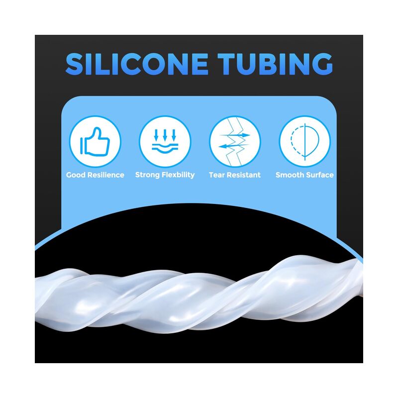 1/2" ID Silicone Tubing, Food Grade 1/2" ID x 4/5" OD 30 Feet Length Pure Silicone Hose High Temp for Home Brewing Wine Making, Beer Line (SIZE:6PCS) - Image 3