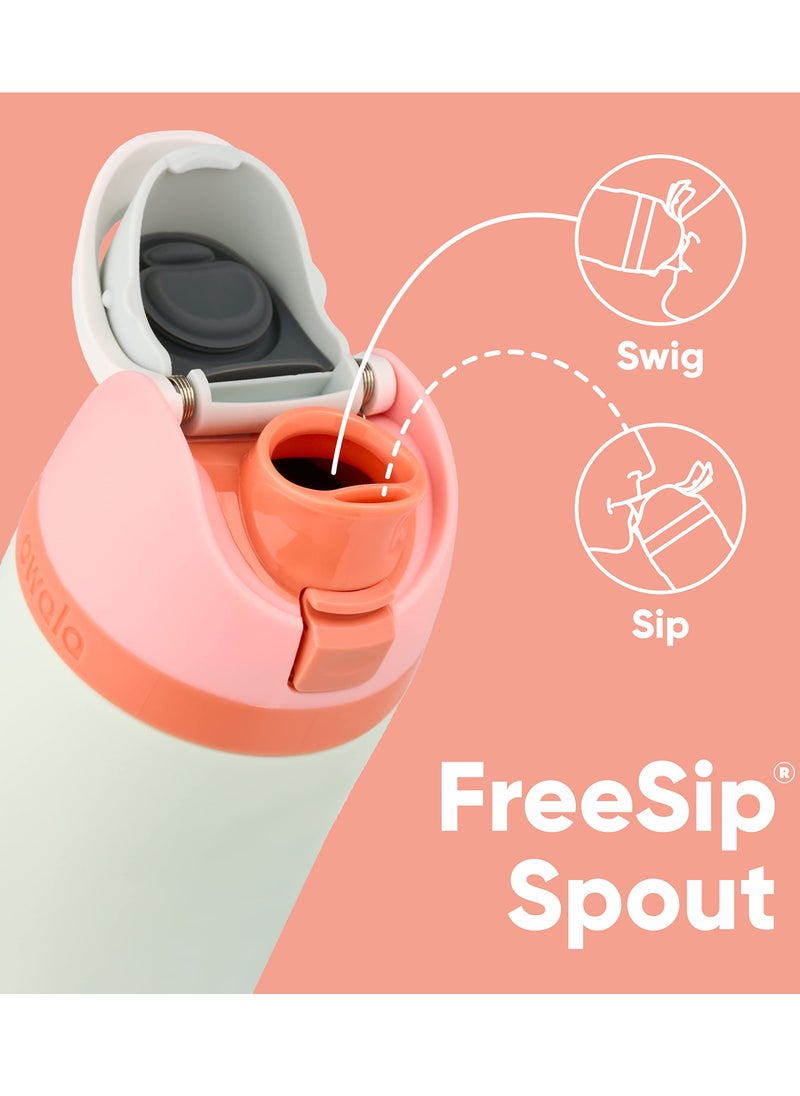 Owala - Owala FreeSip Insulated Stainless Steel Water Bottle with Straw for Sports, Travel, and School BPA-Free Sports Water Bottle, 24 oz, Boneyard - Image 1