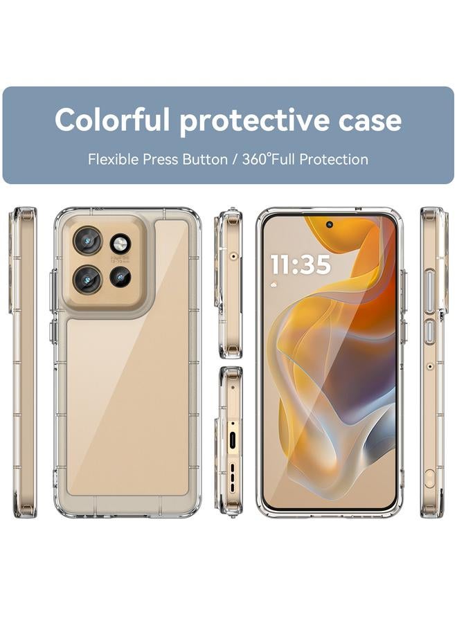 S-TOP Case For Motorola Moto S50 Colorful Series Acrylic Hybrid TPU Phone Case - Image 2