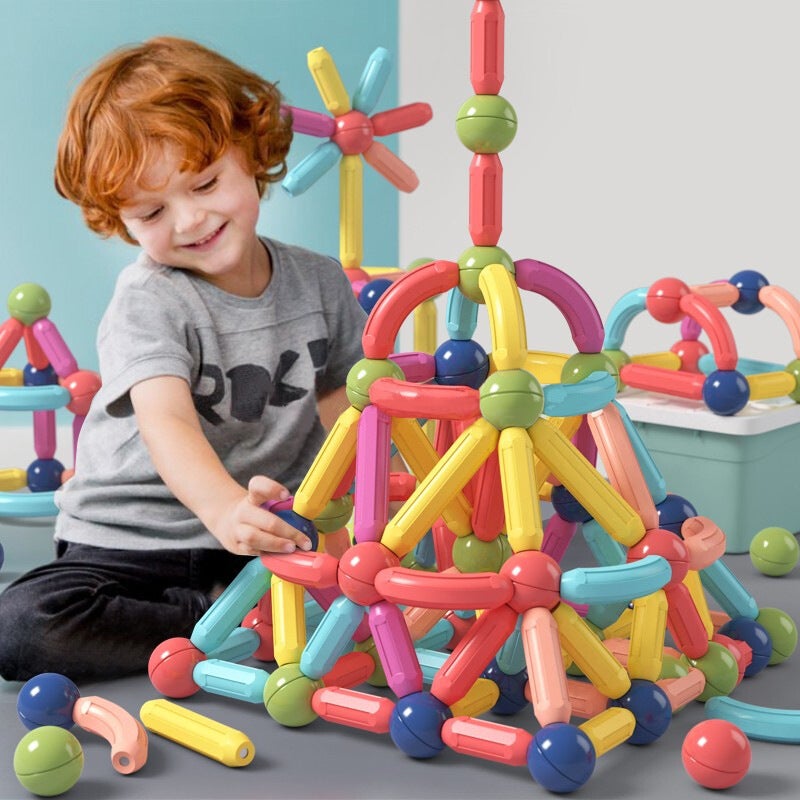 Varied Magnetic Rod Large Particle Early Education Educational Toys Magnetic Pieces Building Blocks Assembled Magnetic Rod Children's Toys Wholesale - Image 2