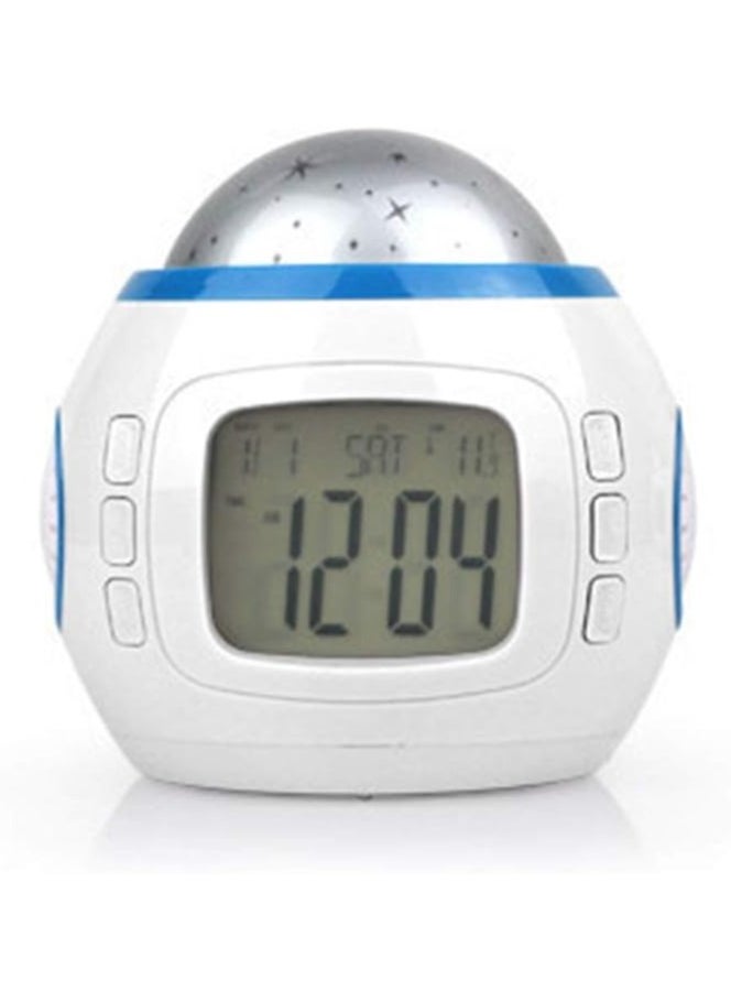 DANIM - Projection Alarm Clock, Thermometer, Music Starry Star Sky Digital Clock Snooze Function, for Home Office - Image 1