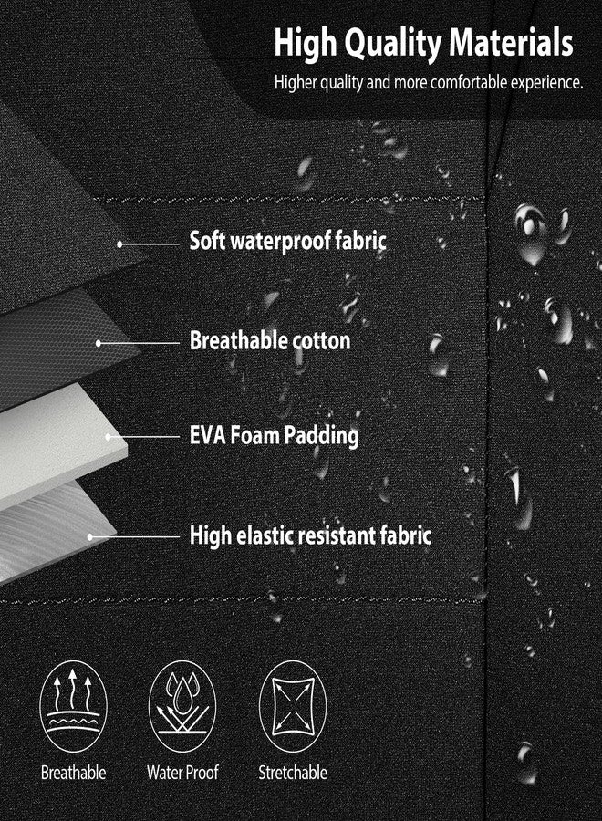 CAR PASS Neoprene EVA Waterproof car seat Covers Front Seats Only, Universal fit for SUV Vehicles Automotive with 5mm Composite EVA Inside,Airbag Compatible (Two Seats, Black and Black) - Image 5