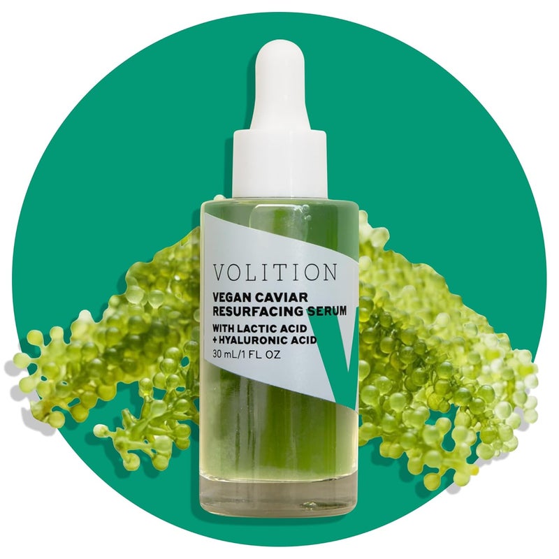 Volition Beauty Vegan Caviar Resurfacing Serum with 5 Vegan Lactic Acid Hyaluronic Acid Resveratrol Caviar Lime Sea Grape Caviar Reveals a Smoother Radiant Complexion Gently Exfoliates - Image 1