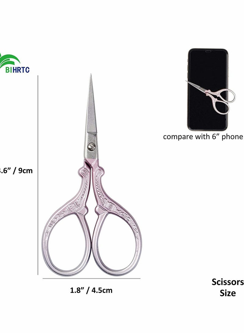 Sewing Embroidery Scissors, Little 3.6 Inch Stainless Steel Sharp, DIY Tools Shears for Embroidery Needlework Office Craft Houshold Needlepoint - Image 2
