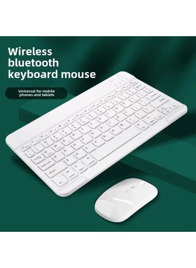 Bluetooth Keyboard Mouse Suit Rechargeable Silent E-Sports Mobile Phone Tablet For Huawei Ipad Apple-Color:7 Inch Bluetooth Keyboard Dual-mode Mouse-Product Type:purple Gray - Image 2