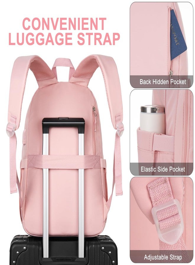 WINDARS Backpack for School, Casual Cute Backpack Aesthetic College Bookbag Lightweight Backpacks for Teen Girls Boys, Pink-2, 15.6 inch - Image 5