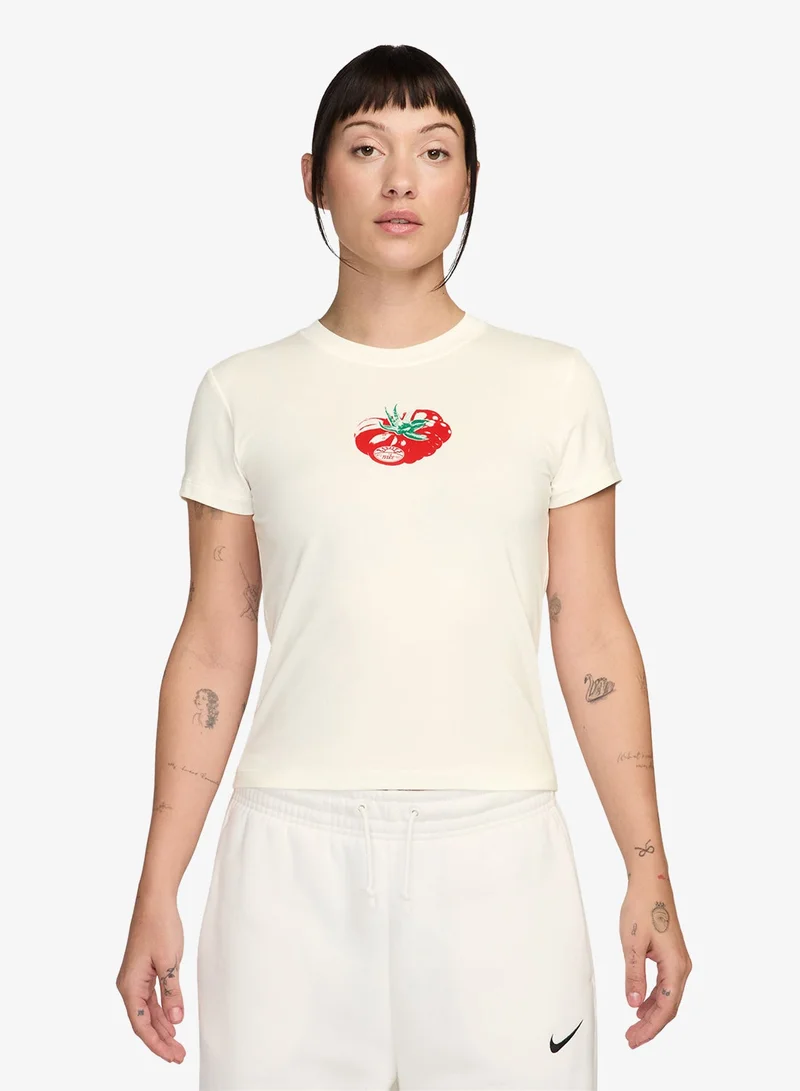 نايكي Nsw Chill Knitted Modern Cropped Tomato T-Shirt