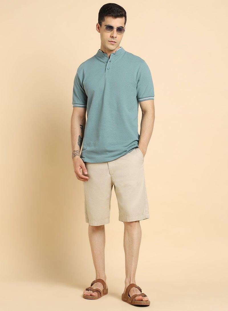 Dennis Lingo Sea Green T-Shirt for Men, Refreshing Casual Look - Image 1