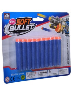 Foam bullets set for shooting pistols 10 pieces blue