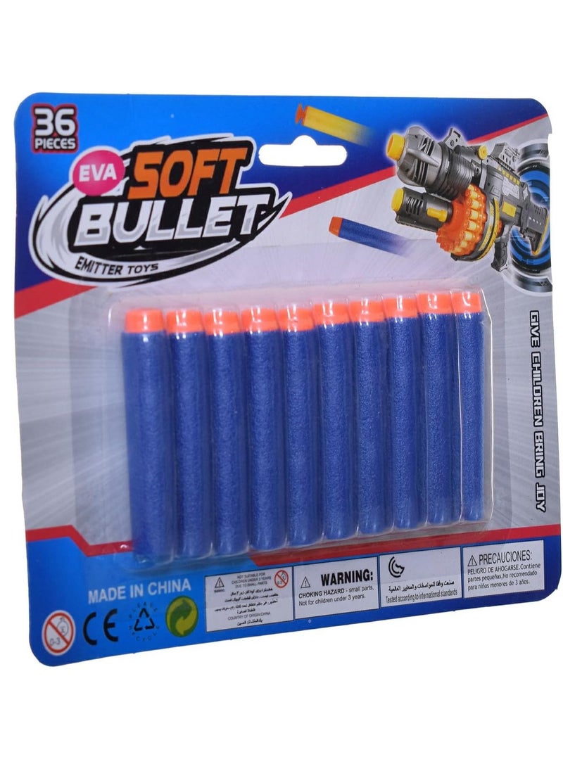 Generic - Foam bullets set for shooting pistols 10 pieces blue - Image 1
