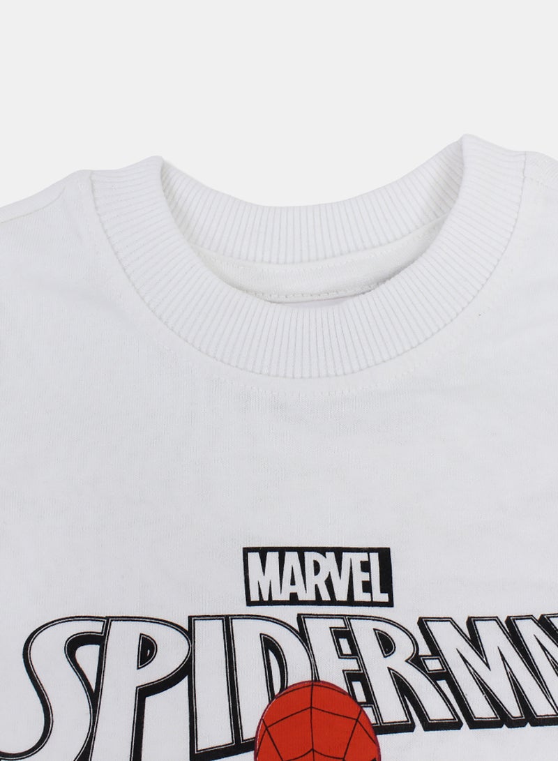 MTG Boys Cotton Short-Sleeved T-Shirt – Nantucket Breeze with Spider-Man Patch Print - Image 3