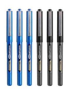 Uniball 6-Piece Eye Ultra Micro Roller Pen 0.38mm Tip Multicolour  - Image 1