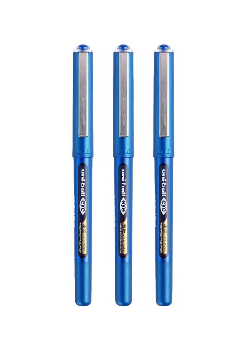Uniball قلم حبر سائل Eye Ultra Micro Roller مكون من 6 قطع برأس 0.38 مم متعدد الألوان  - Image 3