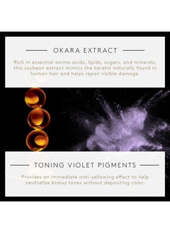 Rene Furterer Okara Silver Toning Shampoo Purple Shampoo For Blonde White Grey Silver Pastel Hair Pump 20.2 Oz.  - Image 4