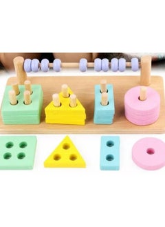 Wooden counter + 4-column ruler