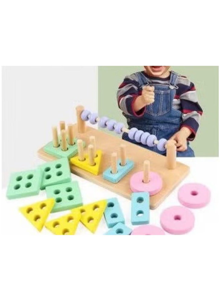null - Wooden counter + 4-column ruler - Image 1