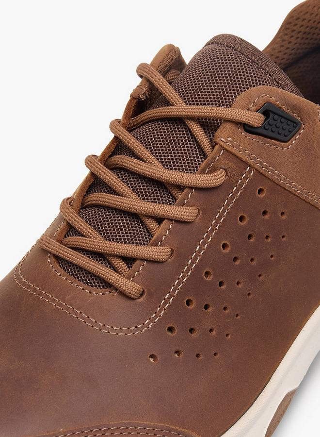 ECCO Men Leather Lace-Up Ankle Sneakers - Image 4