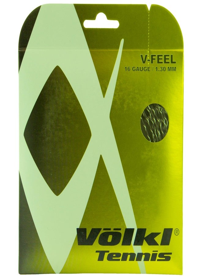 Volkl V-Feel Tennis String Set-16G-Black/Silver Spiral