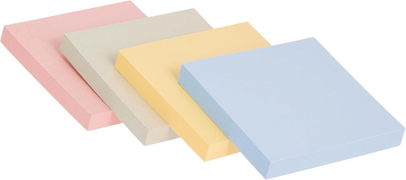 FIS FSPO334CP400 Sticky Note Pads, 4 Assorted Pastel Colors, 400 Sheets, 3-inch x 3-inch Size - Image 2