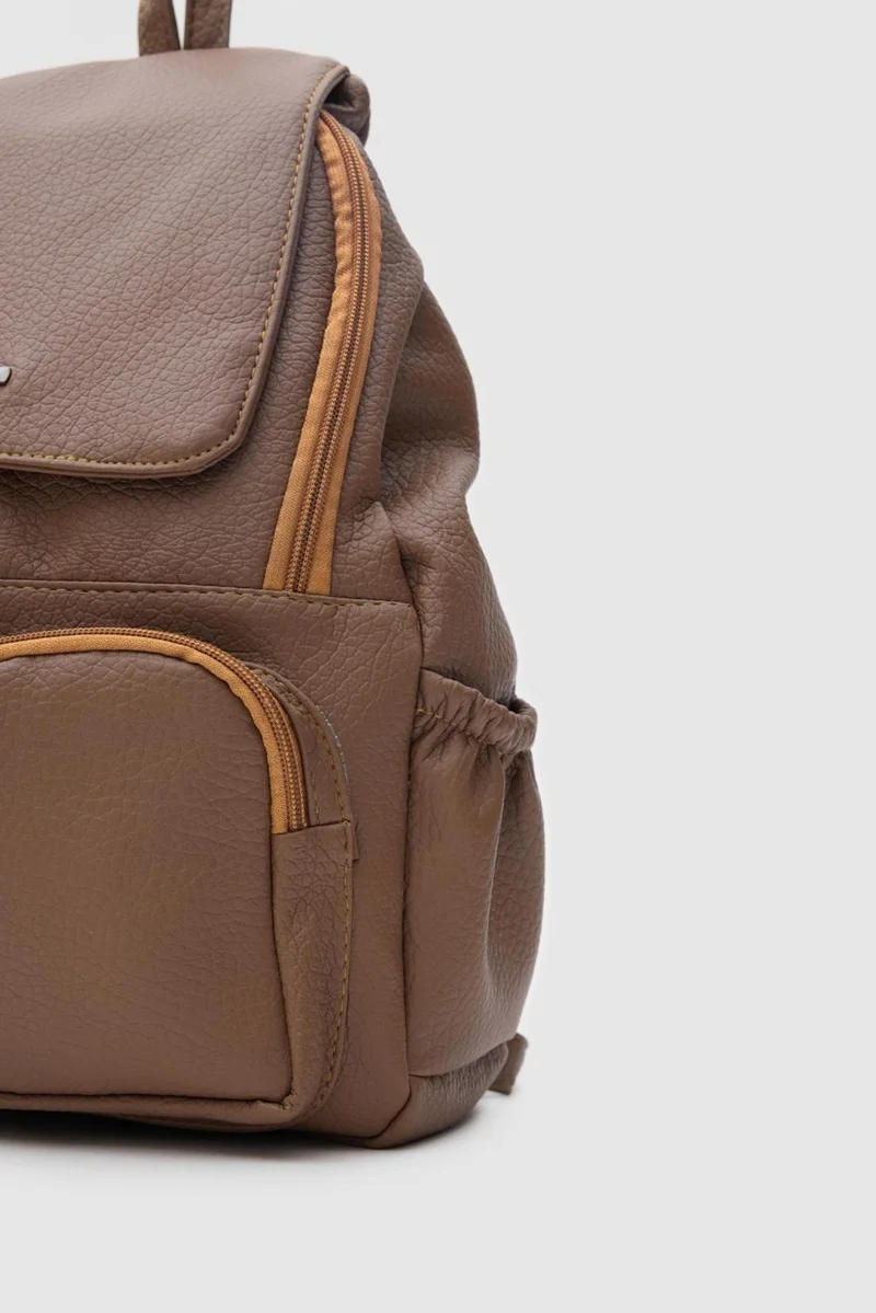 Shule Bags Julia Wash Leather Tan Backpack