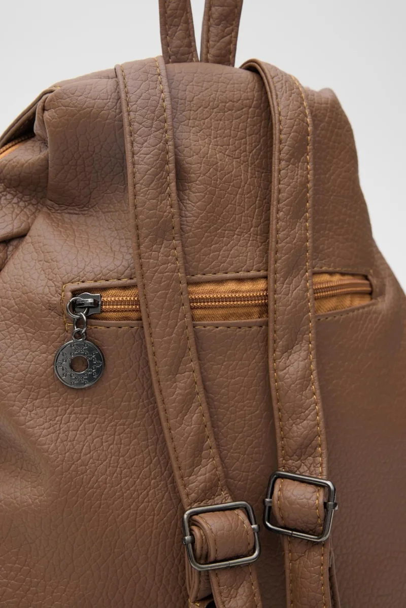 Shule Bags Julia Wash Leather Tan Backpack
