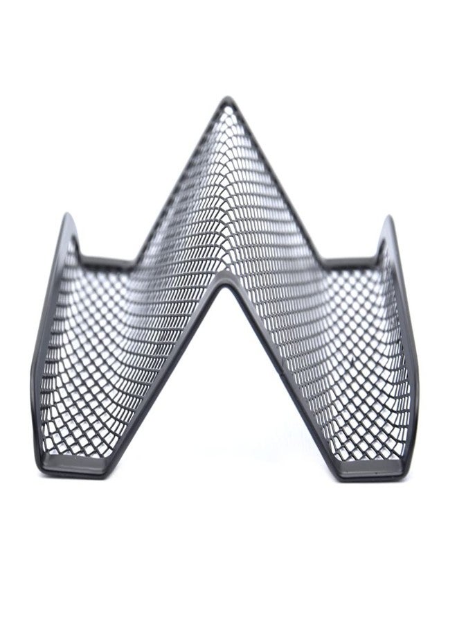 Hoshen Metal Mesh Business Card Holder, Desk Business Card Holder, Desk Office Business Card Display Business Card Display Holder (Black, 4 Pack) - Image 4
