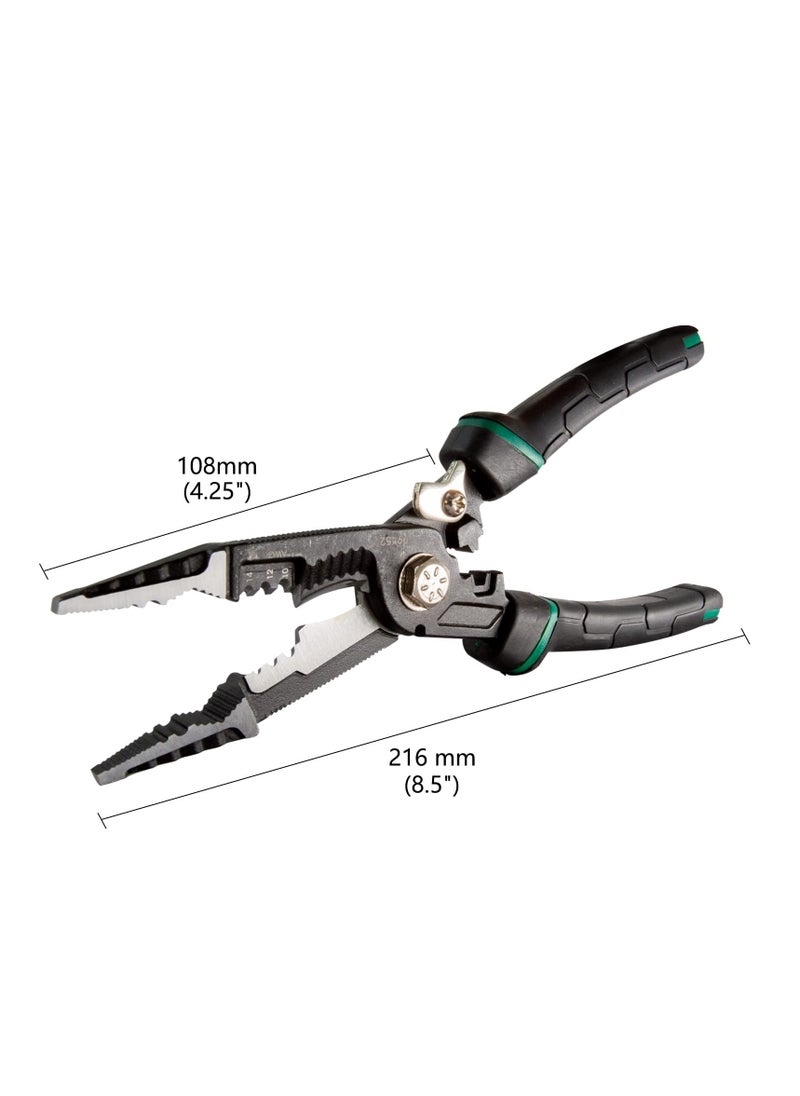 SYOSI - SYOSI, 9-in-1 Wire Stripper Tool, Cable Cutters, Multifunctional Needle Nose Pliers for Electric Cable Stripping Cutting and Crimping, Plier Style Nose, ProTouch Grip for Maximum Comfort - Image 1