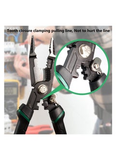 SYOSI SYOSI, 9-in-1 Wire Stripper Tool, Cable Cutters, Multifunctional Needle Nose Pliers for Electric Cable Stripping Cutting and Crimping, Plier Style Nose, ProTouch Grip for Maximum Comfort  - Image 3