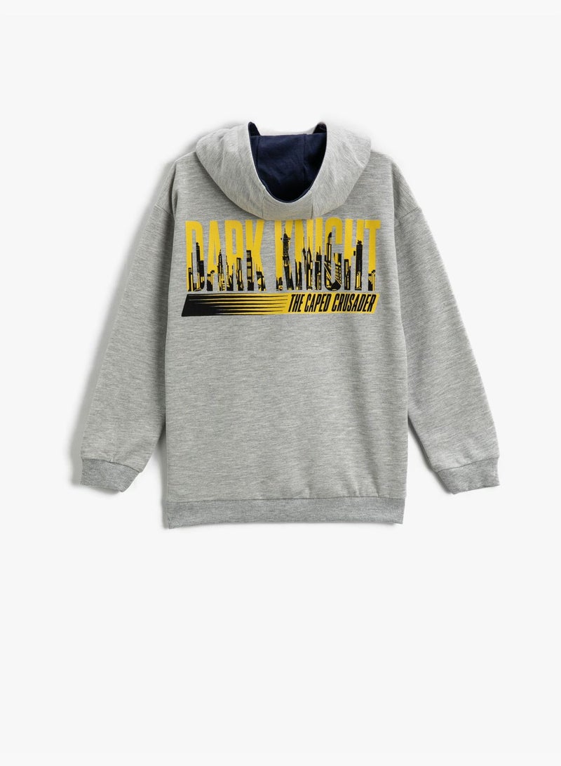 KOTON Batman Printed Licensed Hoodie - Image 4