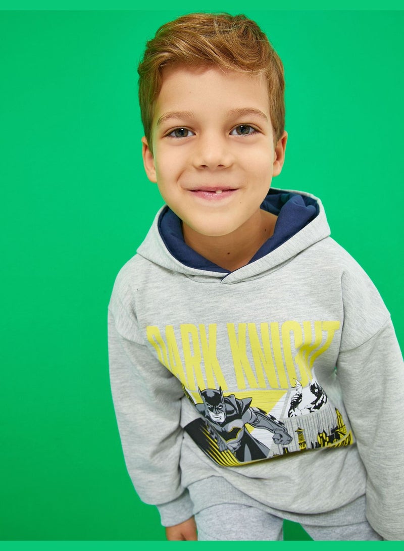 KOTON Batman Printed Licensed Hoodie - Image 1