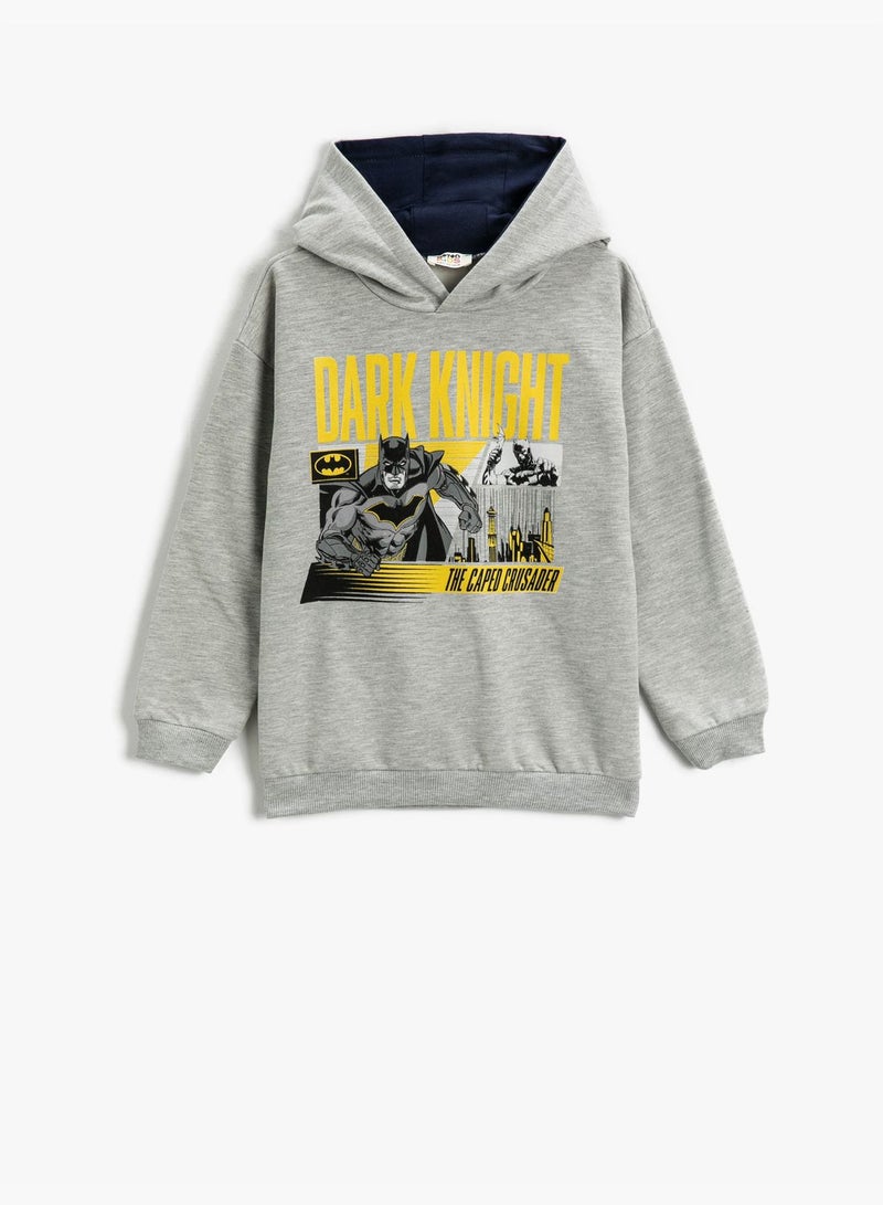 KOTON Batman Printed Licensed Hoodie - Image 3