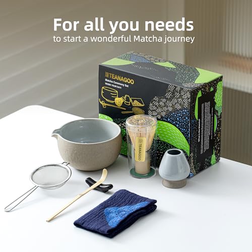 TEANAGOO Matcha Whisk Set,7 Pcs Matcha Set,Matcha Kit for Ceremony,Matcha Tea Set for Making Breakfast/Latte,Starter Kit Set and Bowl with All Accessories,Gift for Friend/Family - Image 5