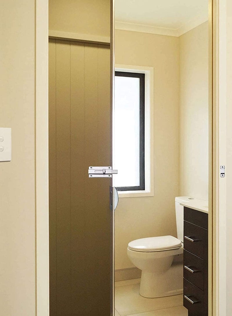 Zikra Door Bolt, Barrel Sliding Door Lock Latch for Home Bathroom Toilet Window Furniture Pet Gate Bolts and Latches, Stainless Steel Door Latch Sliding Lock Barrel Bolt Sliding Lock Latch 3 Inch, Silver - Image 3