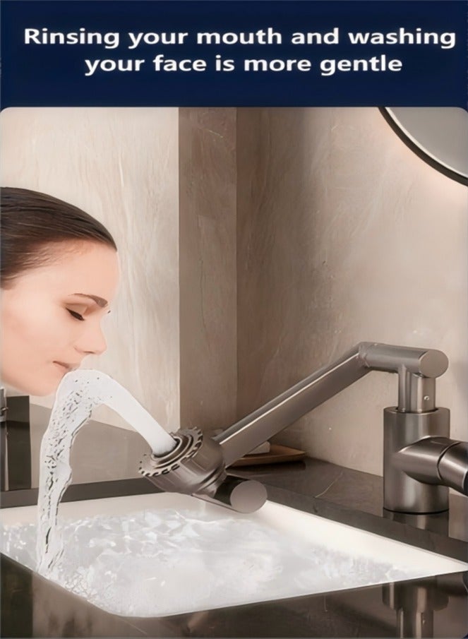 لويال صنبور نحاسي عالمي دوار 360 درجة لحوض الغسيل والمطبخ والحمام وحوض المنزل الساخن والبارد - Image 3