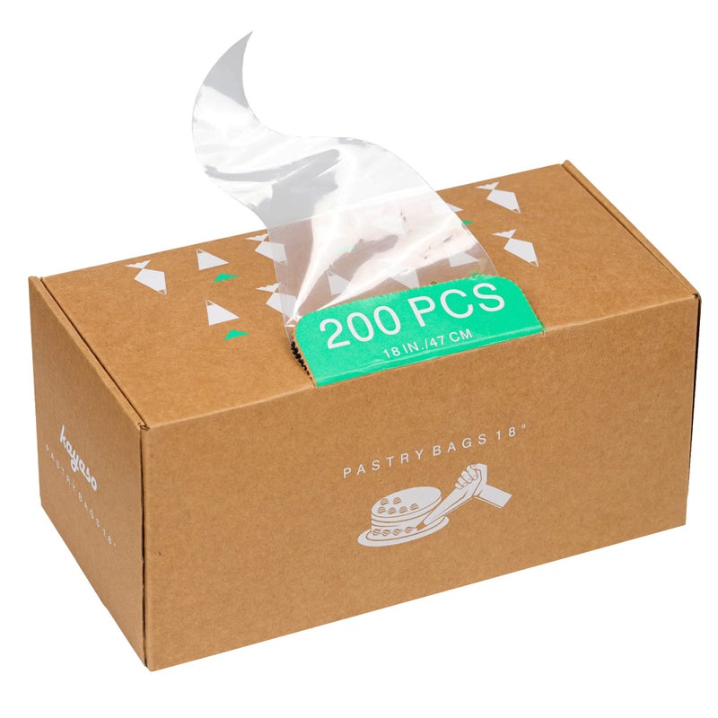 kayaso Kayaso Disposable Piping Bags Cake Decorating Bags Pack of 200 Pieces 18 Inch 