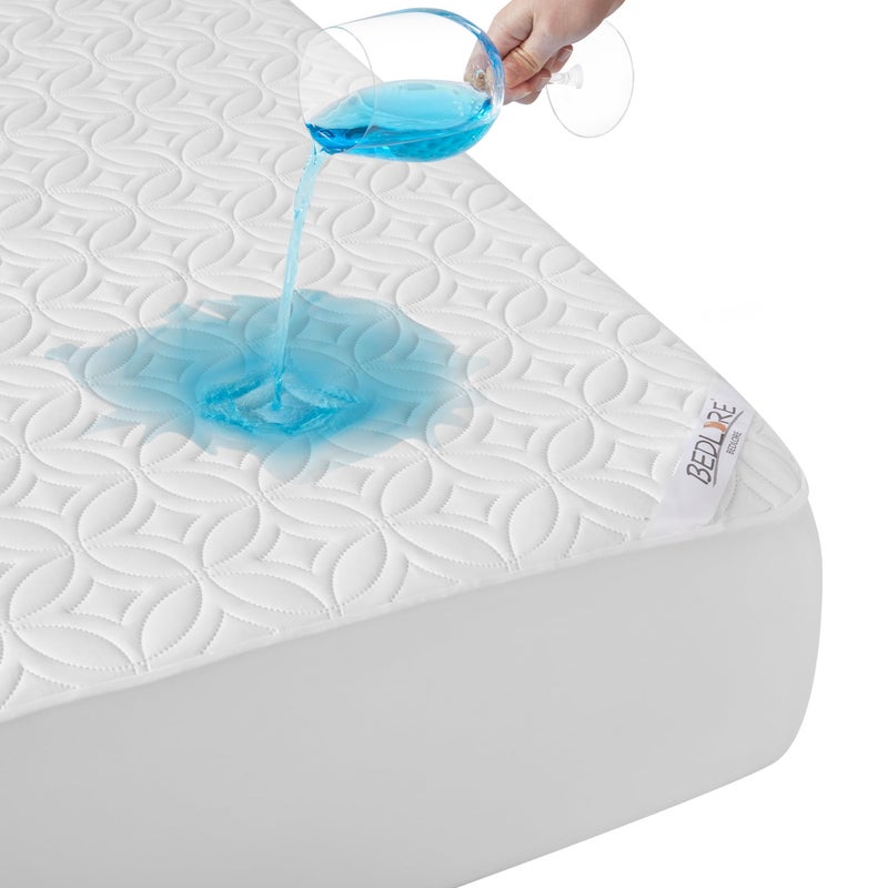 BEDLORE Waterproof Mattress Protector RV Queen Size Mattress Pad Noiseless with Deep Pocket 618 Depth Soft Breathable DirtProof Bed Mattress Cover Washable White - Image 2