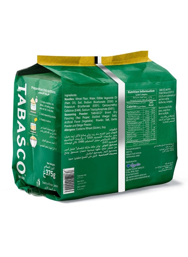 Tabasco Ramen Instant Noodles Spicy Veggie Fusion 375g- 5 packs - Image 2