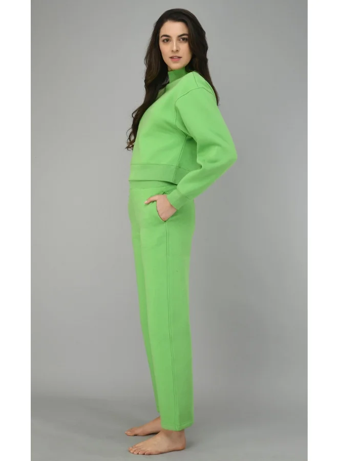 NeceSera Glam Green Fleece Lounge Pant